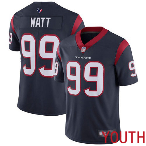 Houston Texans Limited Navy Blue Youth J J  Watt Home Jersey NFL Football #99 Vapor Untouchable->youth nfl jersey->Youth Jersey